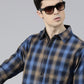 JOVEN Men Checked Pure Cotton Full Sleeve Casual Shirt