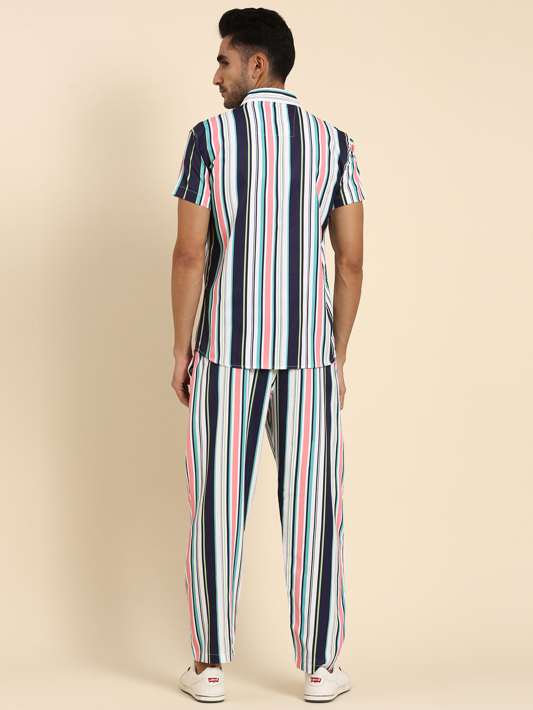 Joven Men's Multicolor Printed Co-Ords Set