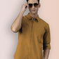 Broon Mens Slim Fit Premium Cotton Solid Shirt