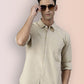 Broon Mens Slim Fit Premium Cotton Solid Shirt