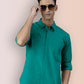 Broon Mens Slim Fit Premium Cotton Solid Shirt