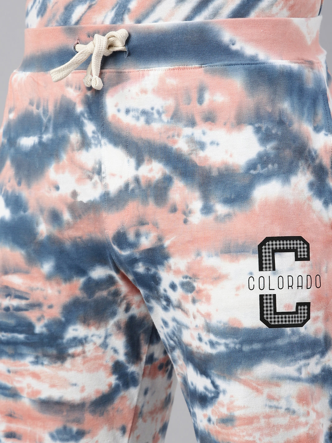 JOVEN MENS TIE-DYE CO-ORDINATED SET(T-SHIRT AND PANT)