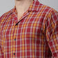 JOVEN MEN CHECKED PURE COTTON SLEEPSUIT