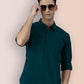 Broon Mens Slim Fit Premium Cotton Solid Shirt