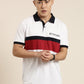 Men's Cut & Sew Colorblock Casual Polo Collar T-Shirt