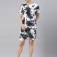 JOVEN MENS TIE-DYE CO-ORDINATED SET(T-SHIRT AND SHORTS)