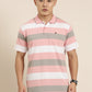 Men's Casual Multicolor Striped Polo Collar T-Shirt