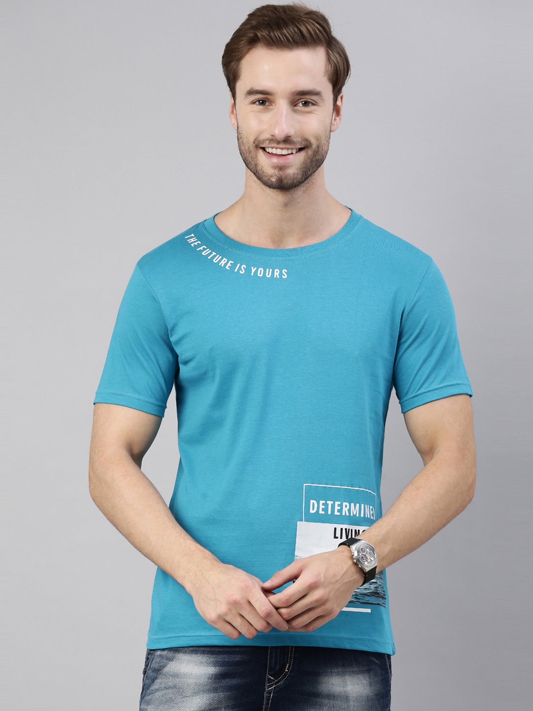 JOVEN MEN PRINTED T-SHIRT
