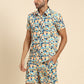 Joven Men's Multicolor Printed Co-Ords Set