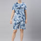 JOVEN MENS TIE-DYE CO-ORDINATED SET(T-SHIRT AND SHORTS)