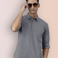 Broon Mens Slim Fit Premium Cotton Solid Shirt
