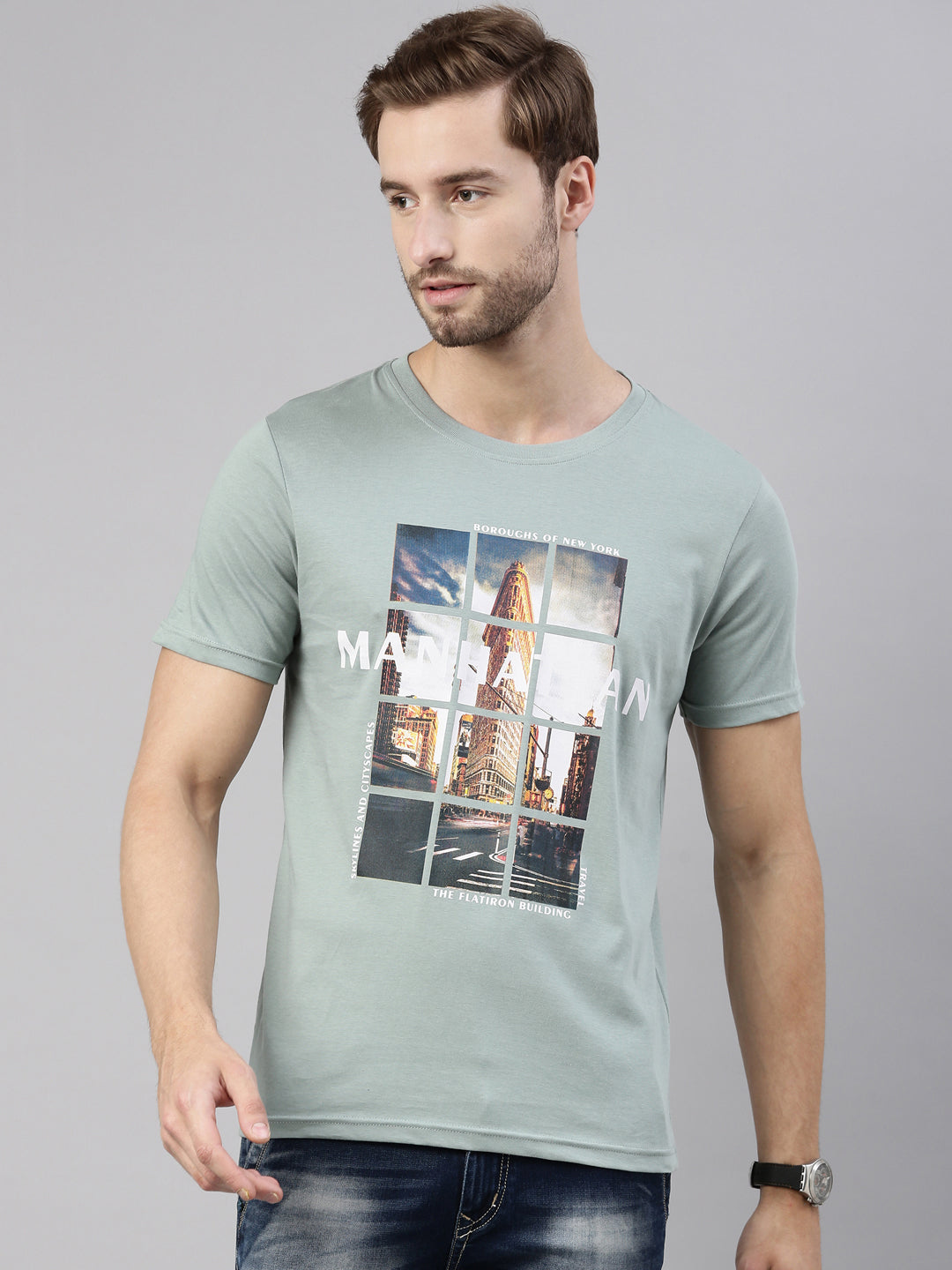 JOVEN MEN PRINTED T-SHIRT