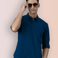 Broon Mens Slim Fit Premium Cotton Solid Shirt