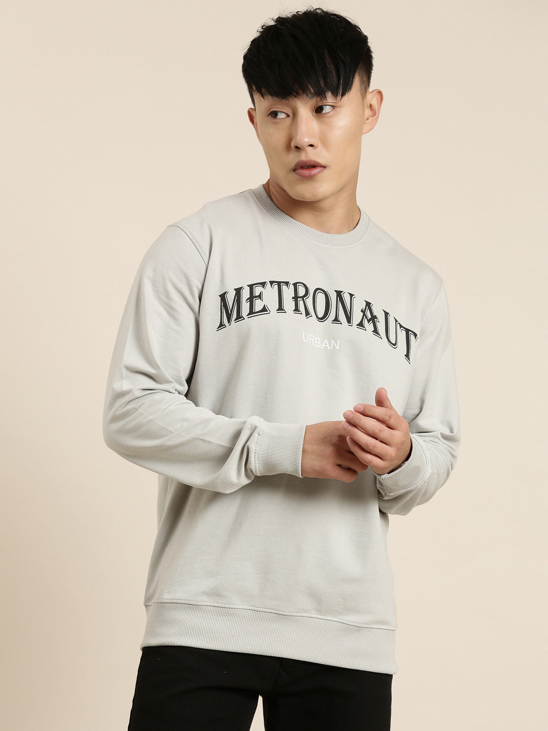 Men's Solid Round Neck Full Sleeve Sweatshirt