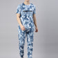 JOVEN MENS TIE-DYE CO-ORDINATED SET(T-SHIRT AND PANT SET)