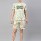 JOVEN MENS TIE-DYE CO-ORDINATED SET(T-SHIRT AND SHORTS)