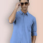 Broon Mens Slim Fit Premium Cotton Solid Shirt
