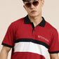 Men's Cut & Sew Colorblock Casual Polo Collar T-Shirt