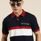 Men's Cut & Sew Colorblock Casual Polo Collar T-Shirt