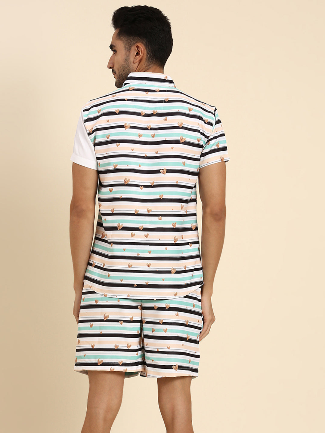 Joven Men's Multicolor Printed Co-Ords Set