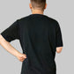 JOVEN Men Black Printed Pure Cotton Oversize Tshirt