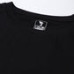 JOVEN Men Black Printed Pure Cotton Oversize Tshirt