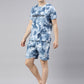 JOVEN MENS TIE-DYE CO-ORDINATED SET(T-SHIRT AND SHORTS)