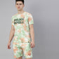 JOVEN MENS TIE-DYE CO-ORDINATED SET(T-SHIRT AND SHORTS)