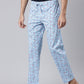 JOVEN Men Blue Printed Pyjama