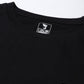 JOVEN Men Black Printed Pure Cotton Oversize Tshirt
