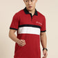 Men's Cut & Sew Colorblock Casual Polo Collar T-Shirt