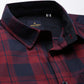 JOVEN Men Checked Pure Cotton Full Sleeve Casual Shirt