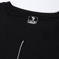JOVEN Men Black Printed Pure Cotton Oversize Tshirt