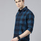 JOVEN Men Checked Pure Cotton Full Sleeve Casual Shirt