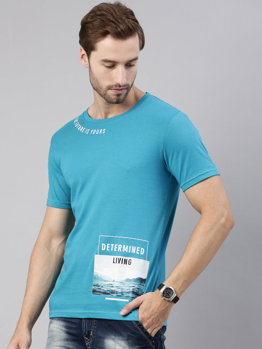 JOVEN MEN PRINTED T-SHIRT