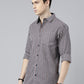 JOVEN Men Checked Pure Cotton Full Sleeve Casual Shirt