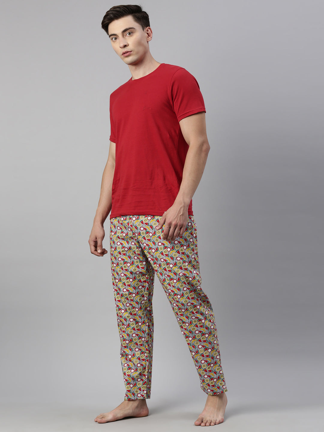 JOVEN MENS PRINTED LOUNGE SET