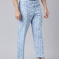 JOVEN Men Blue Printed Pyjama