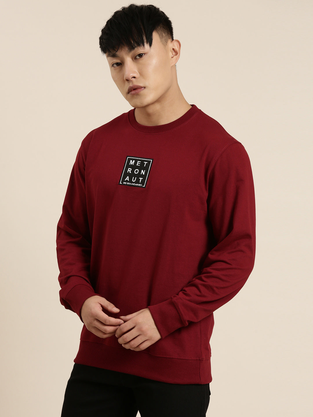 Men's Solid Round Neck Full Sleeve Sweatshirt