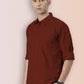 Broon Mens Slim Fit Premium Cotton Solid Shirt