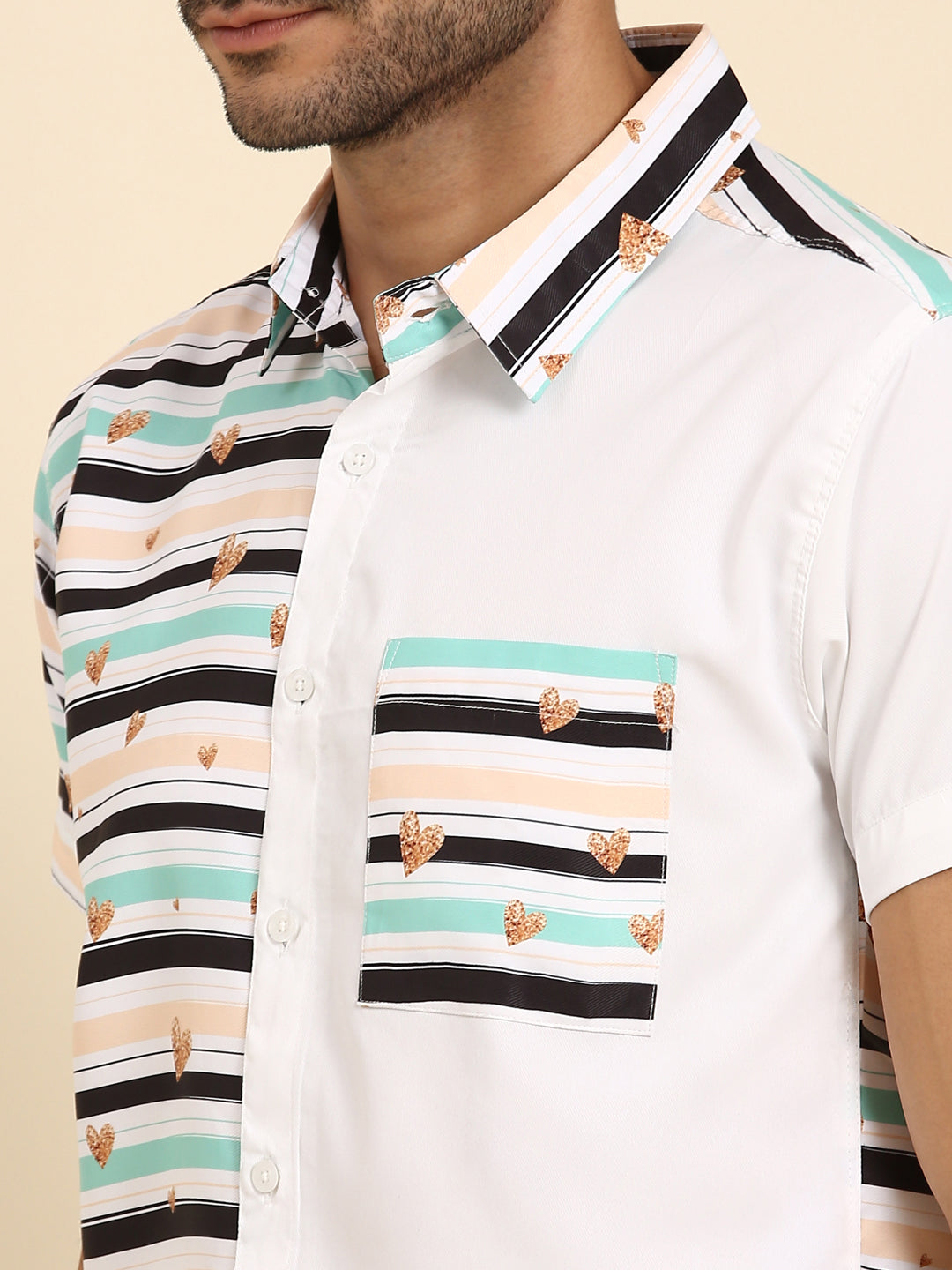 Joven Men's Multicolor Printed Co-Ords Set