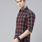 JOVEN Men Checked Pure Cotton Full Sleeve Casual Shirt