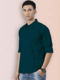 Broon Mens Slim Fit Premium Cotton Solid Shirt