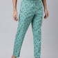 JOVEN Men Mint Green Printed Pyjama