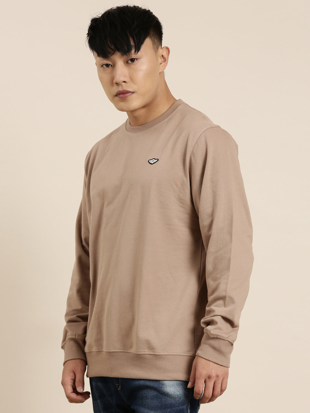 Men's Solid Round Neck Full Sleeve Sweatshirt