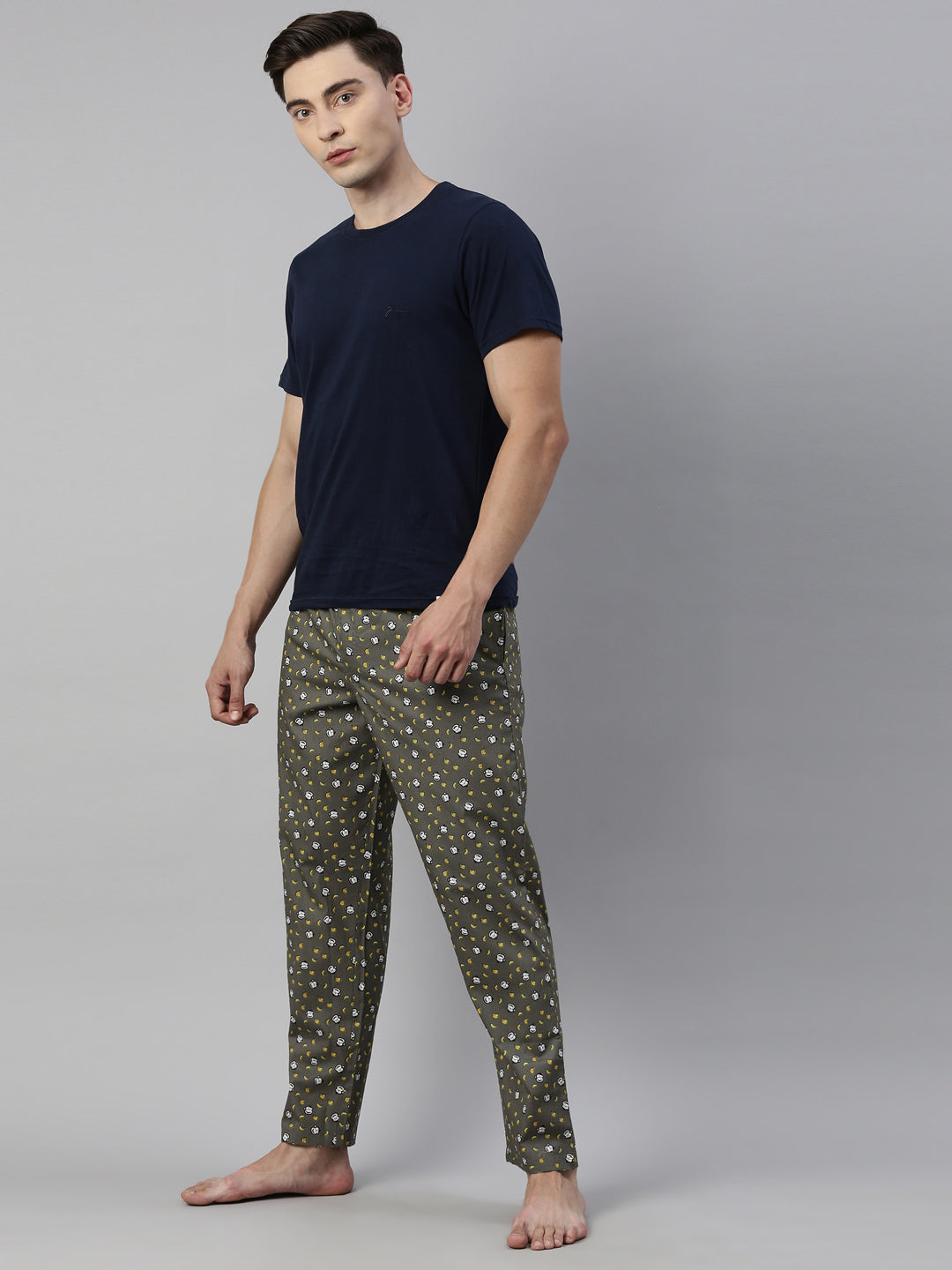 JOVEN MENS PRINTED LOUNGE SET