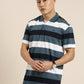 Men's Casual Multicolor Striped Polo Collar T-Shirt