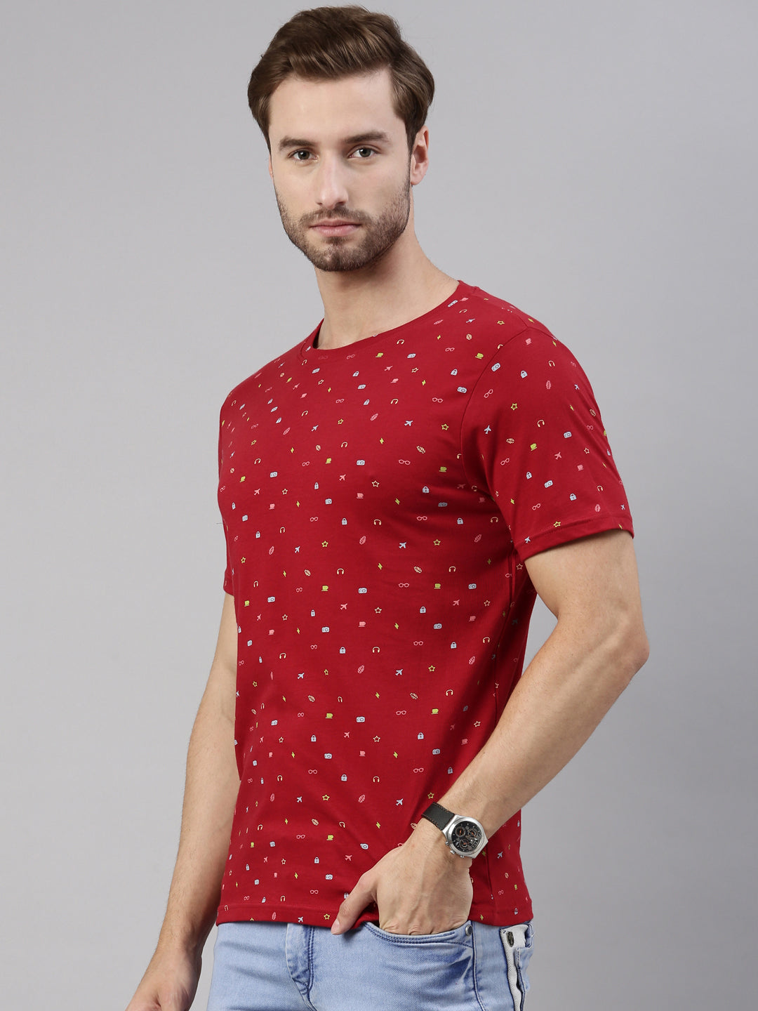 JOVEN MEN PRINTED T-SHIRT