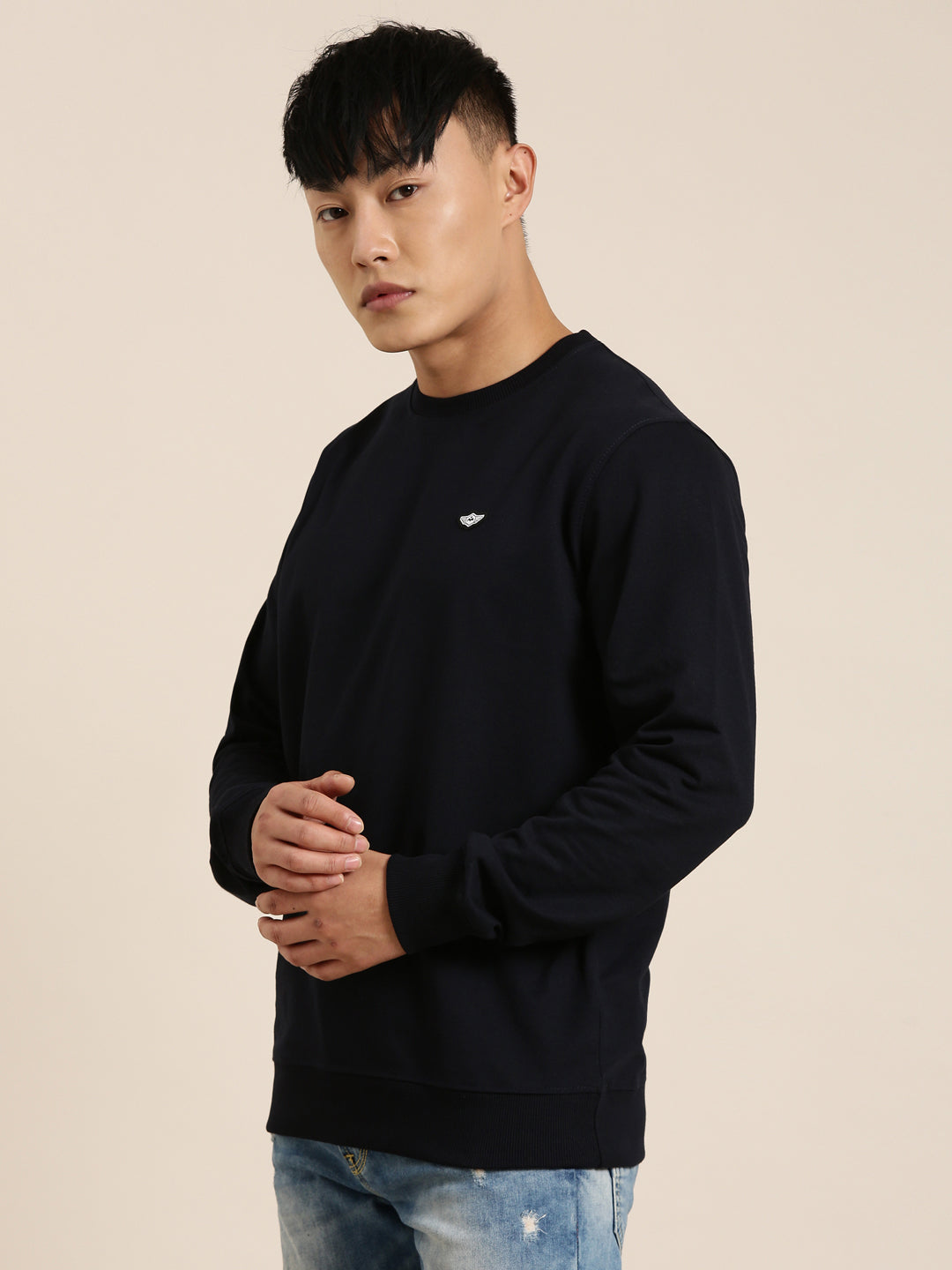 Men's Solid Round Neck Full Sleeve Sweatshirt