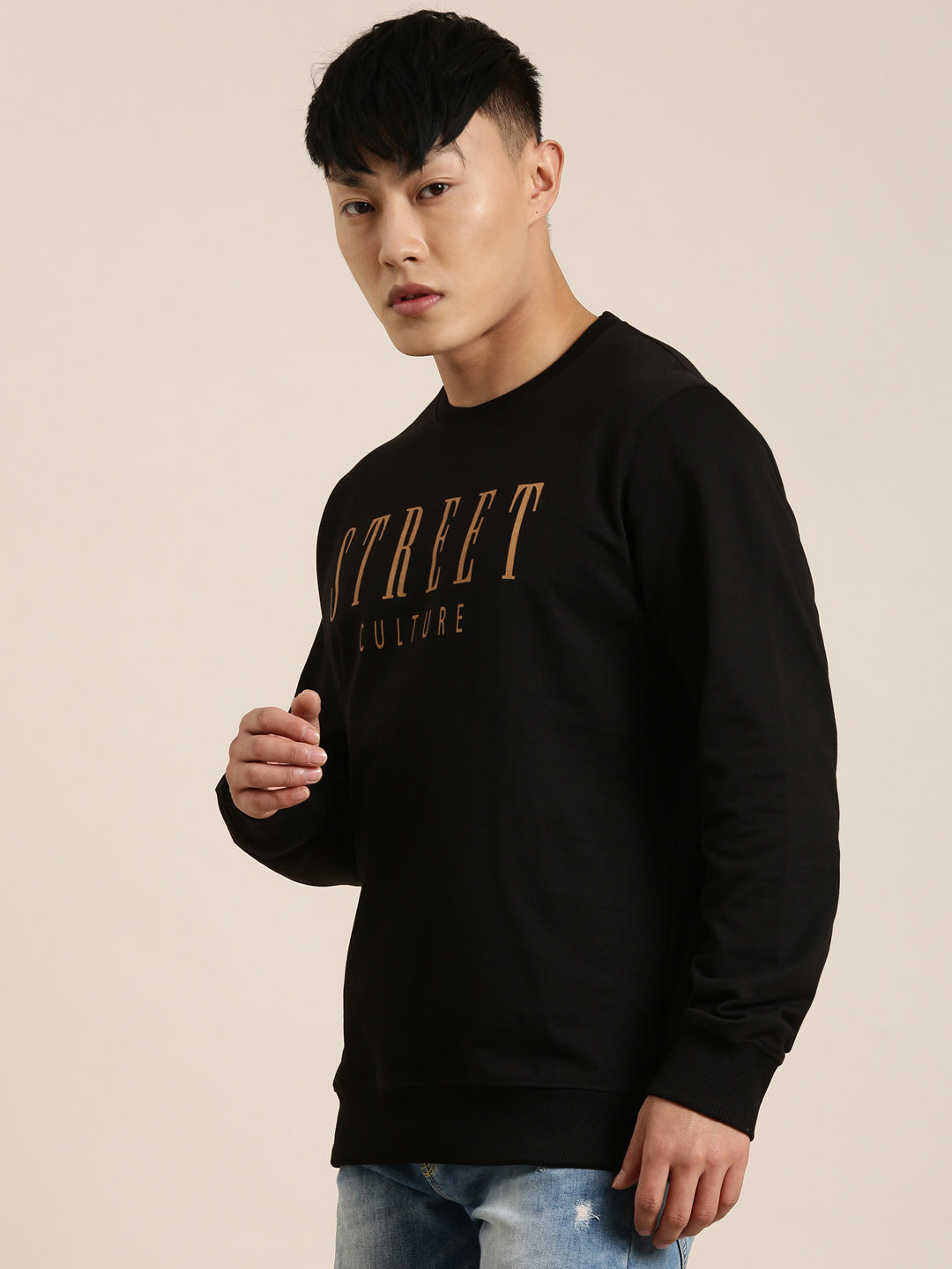 Men's Solid Round Neck Full Sleeve Sweatshirt
